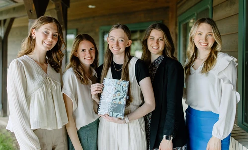 Students with prayer journal